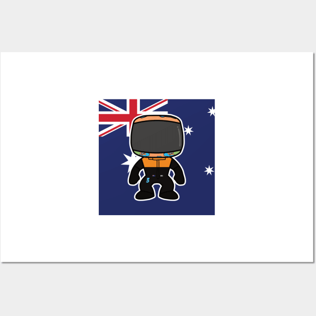 Daniel Ricciardo Custom Bobblehead - 2022 Season Flag Edition Wall Art by GreazyL